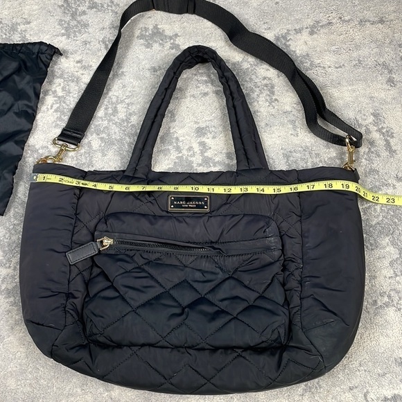 Marc Jacobs Quilted Nylon Baby Diaper Bag Travel Commute Duffle Black - Picture 6 of 16
